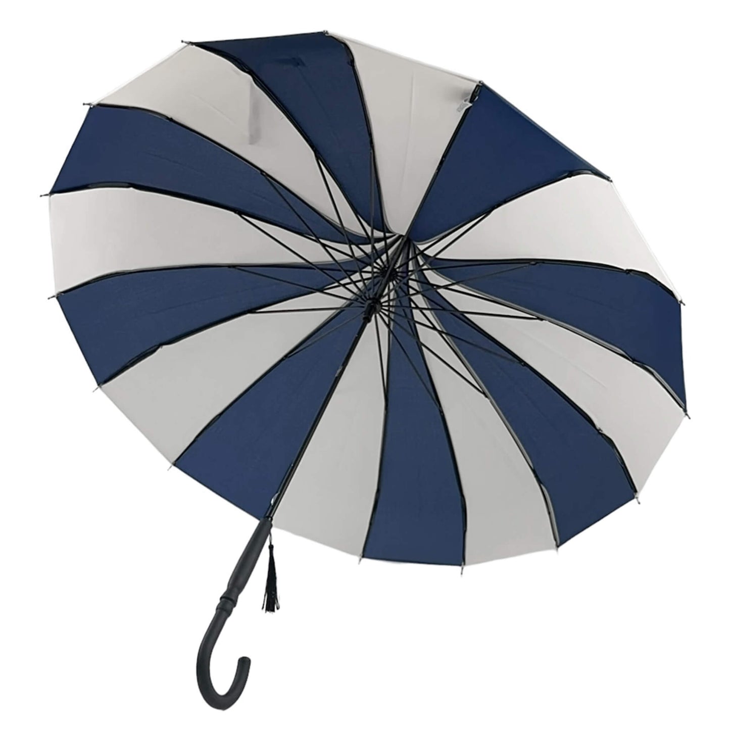 Pagoda Umbrella in Navy and Cream
