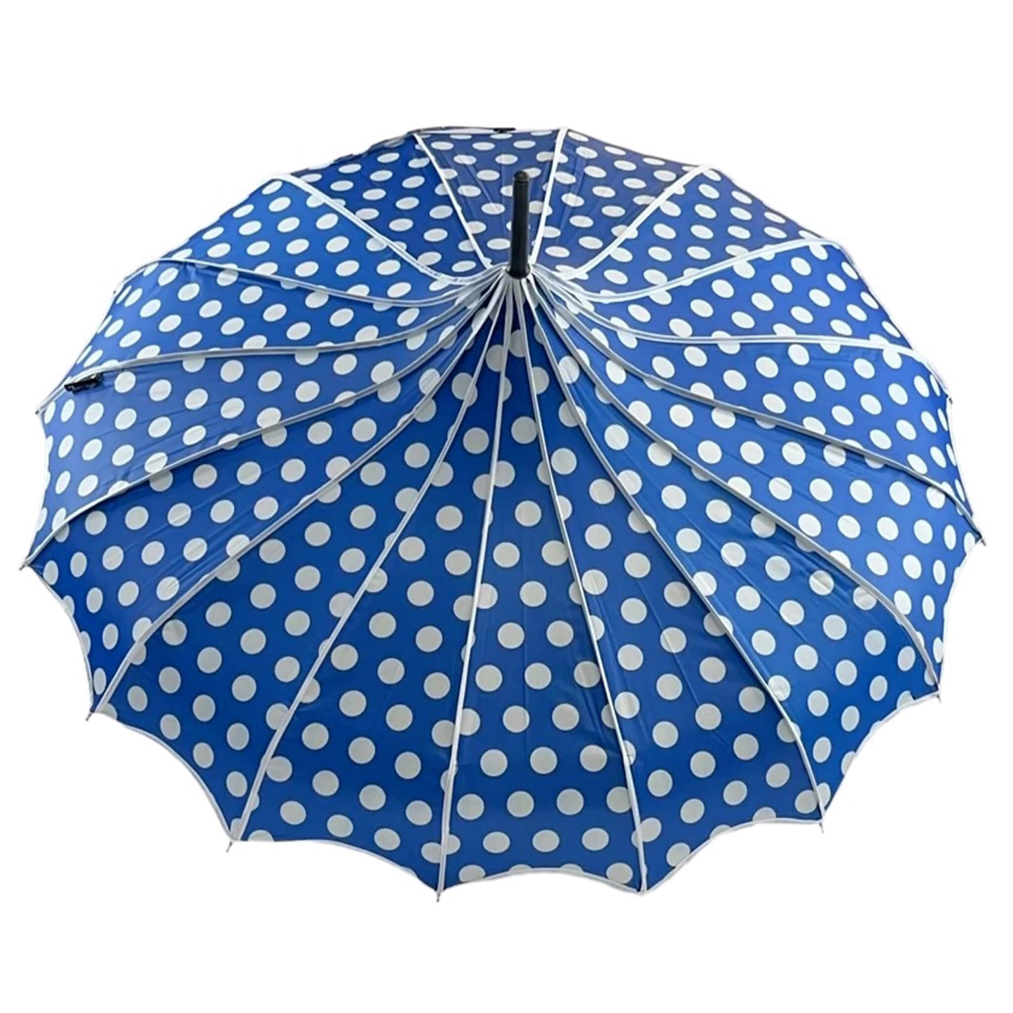 Polka Dot Pagoda Umbrella Light in Blue