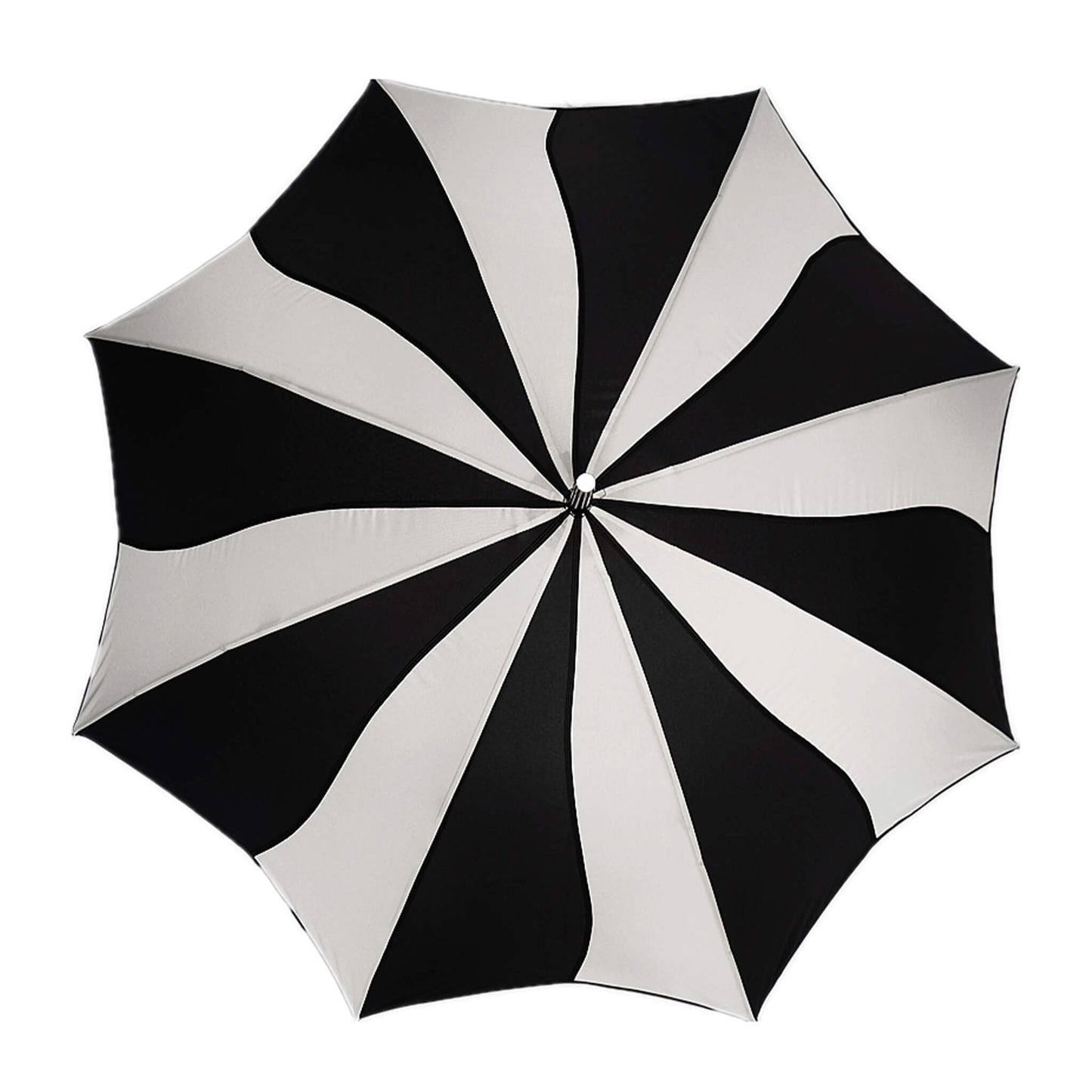 Swirl Umbrella in Black and Cream