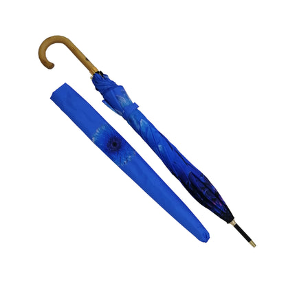 Storm King Floral Umbrella Featuring Blue Daisy Design