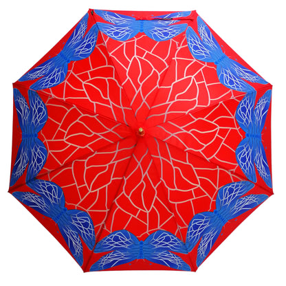 Storm King Nature Umbrella Light Stained Glass Butterfly