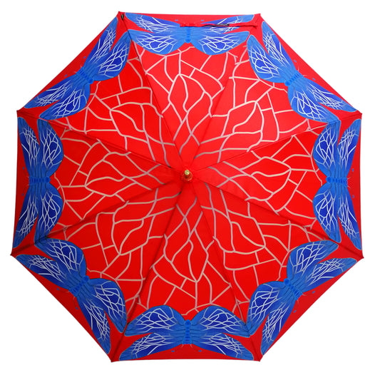 Storm King Nature Umbrella Light Stained Glass Butterfly