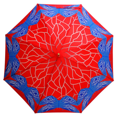 Umbrella Floor Lampstand Glass Butterfly