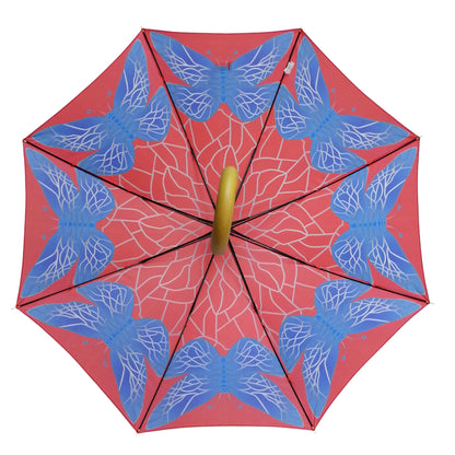 Storm King Nature Umbrella Featuring Stained Glass Butterfly Design