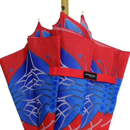 Storm King Nature Umbrella Featuring Stained Glass Butterfly Design