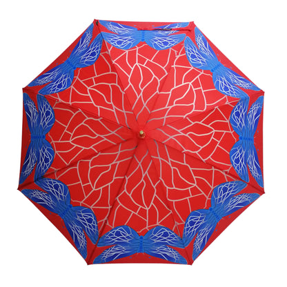 Storm King Nature Umbrella Featuring Stained Glass Butterfly Design