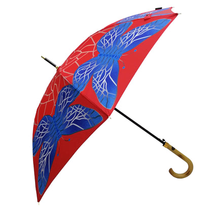 Storm King Nature Umbrella Featuring Stained Glass Butterfly Design