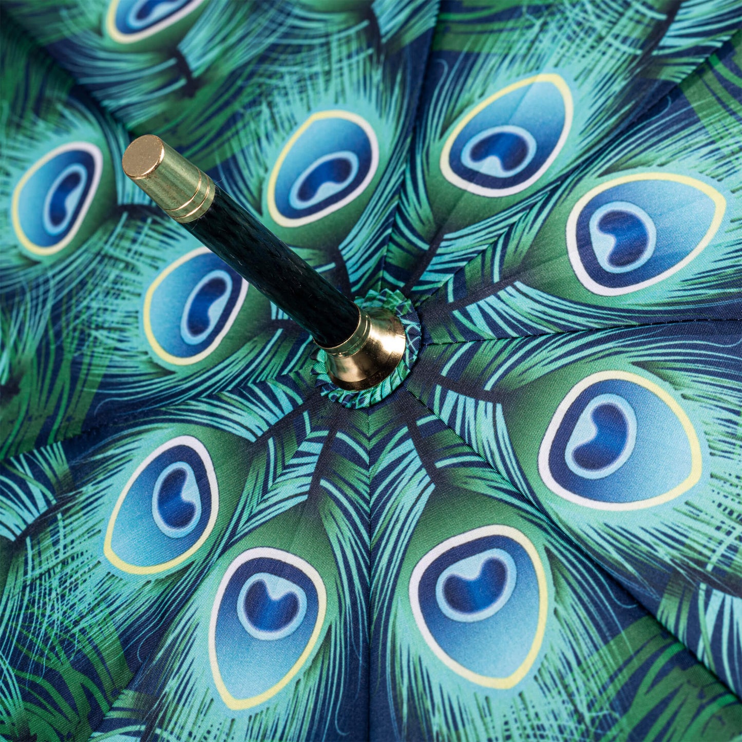 Storm King Nature Umbrella Featuring Green Peacock Feather Design
