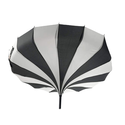 Pagoda Umbrella Light in Black and Cream