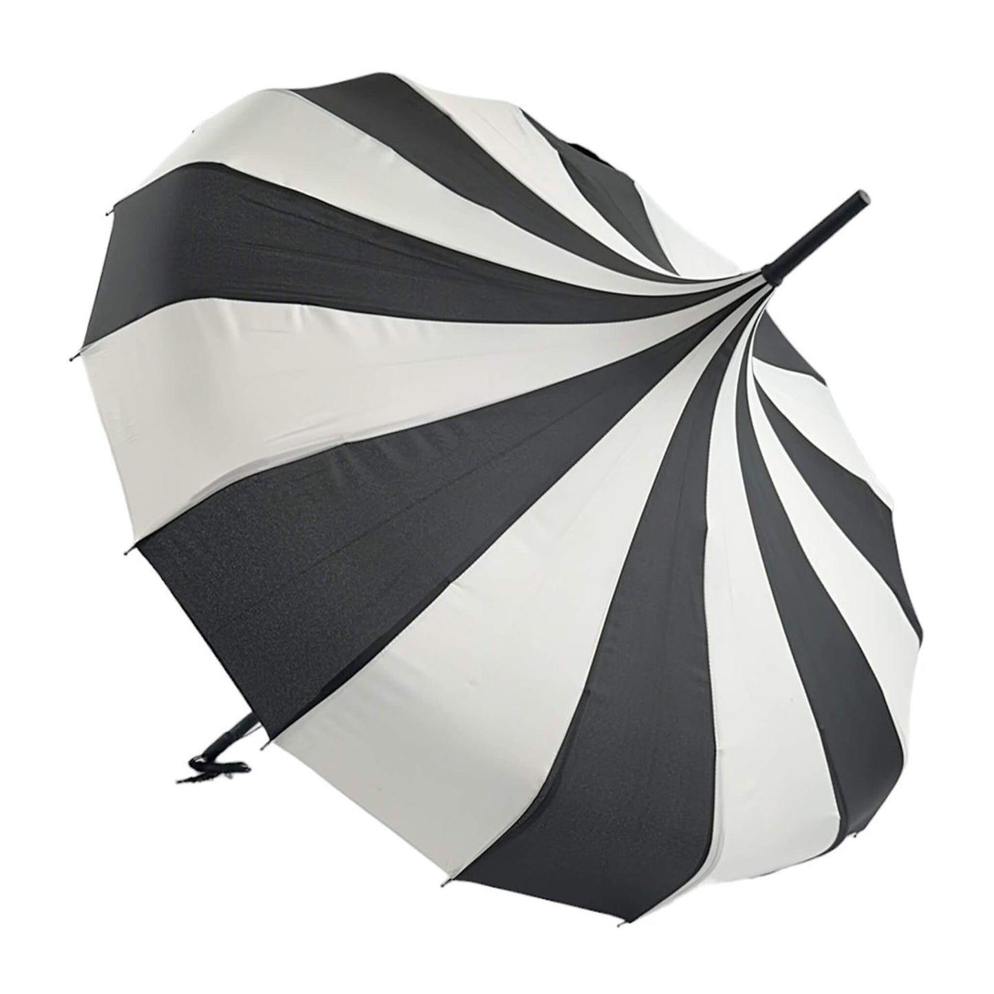 Pagoda Umbrella in Black and Cream