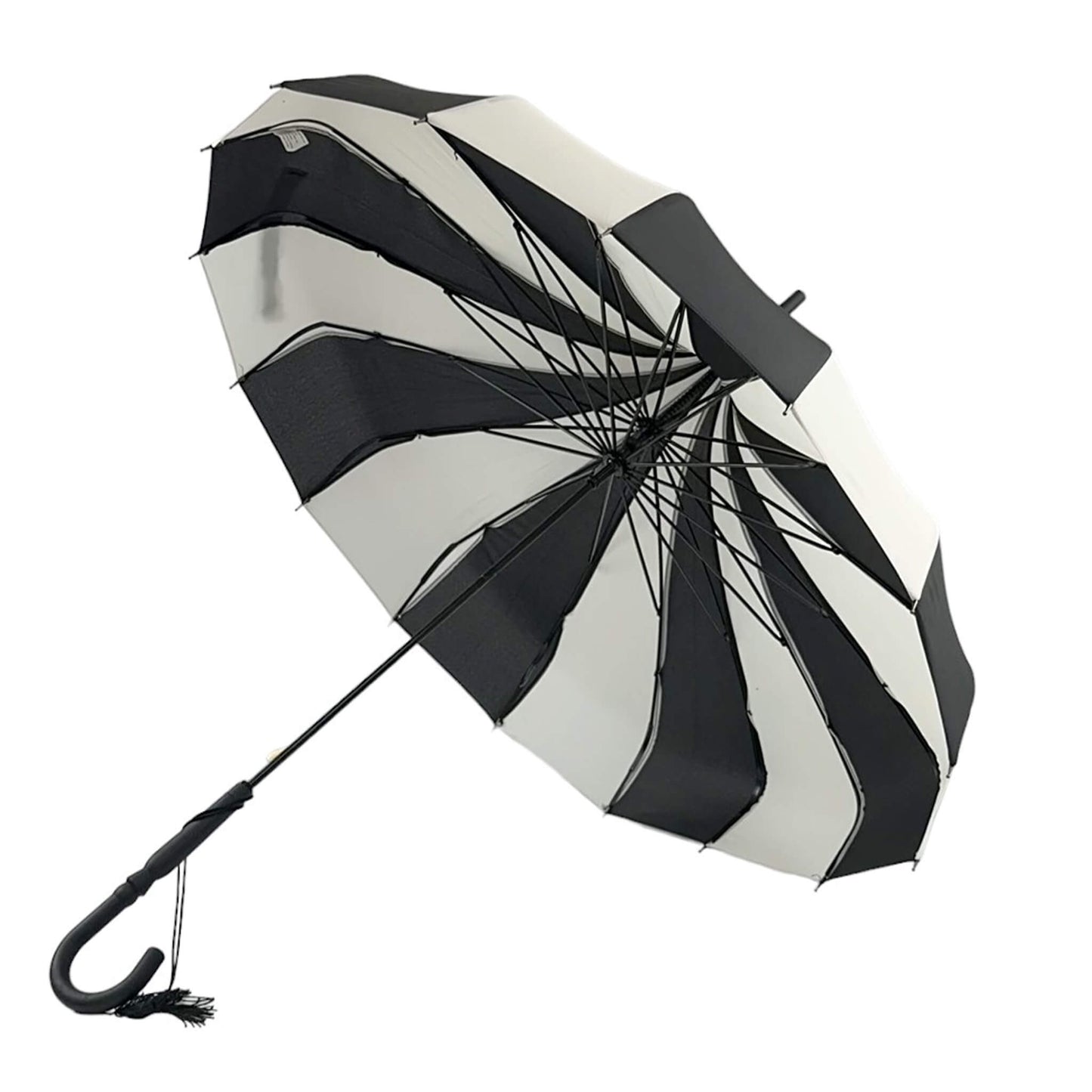 Pagoda Umbrella in Black and Cream