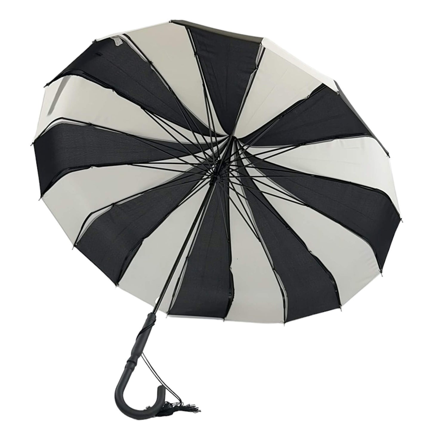 Pagoda Umbrella in Black and Cream