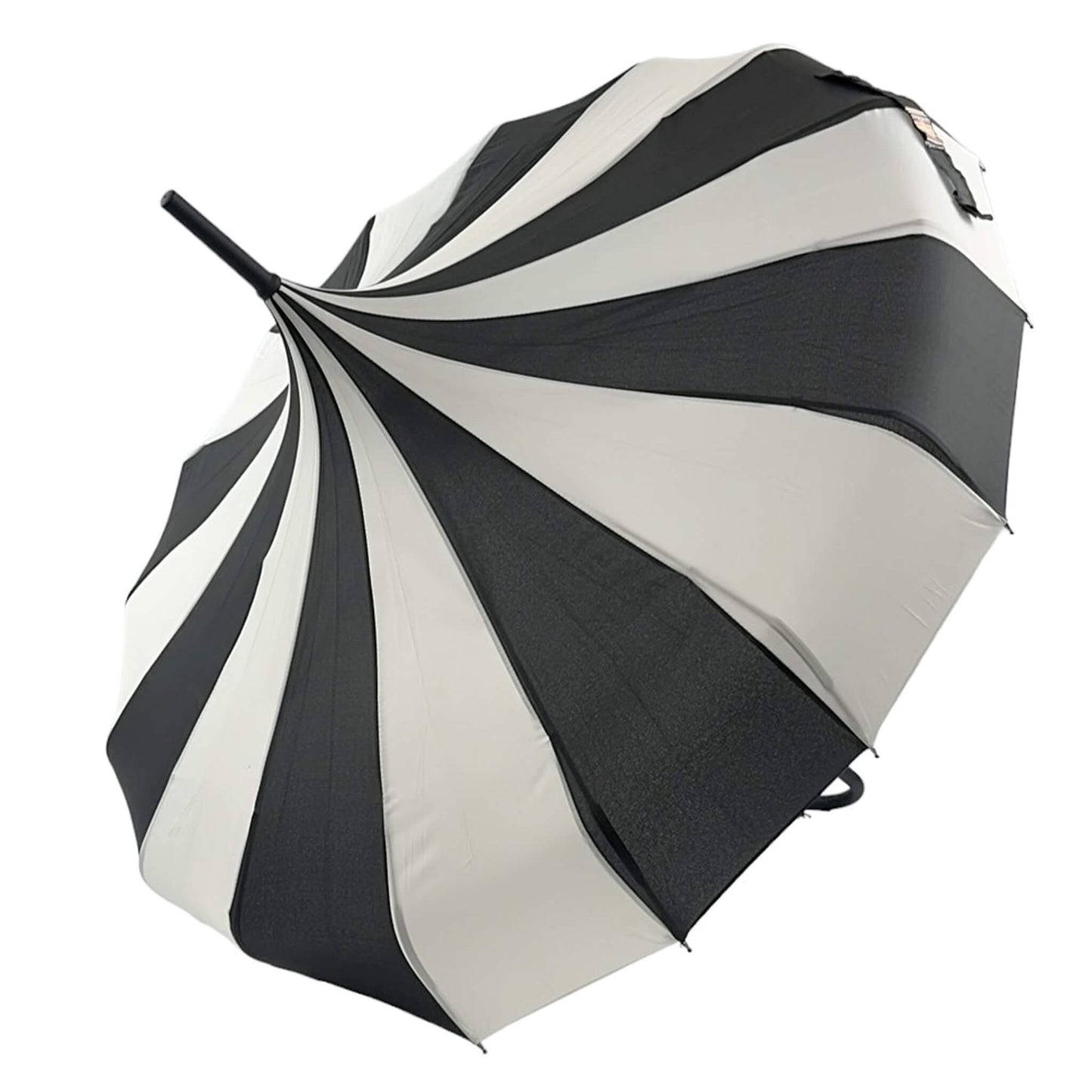 Pagoda Umbrella in Black and Cream