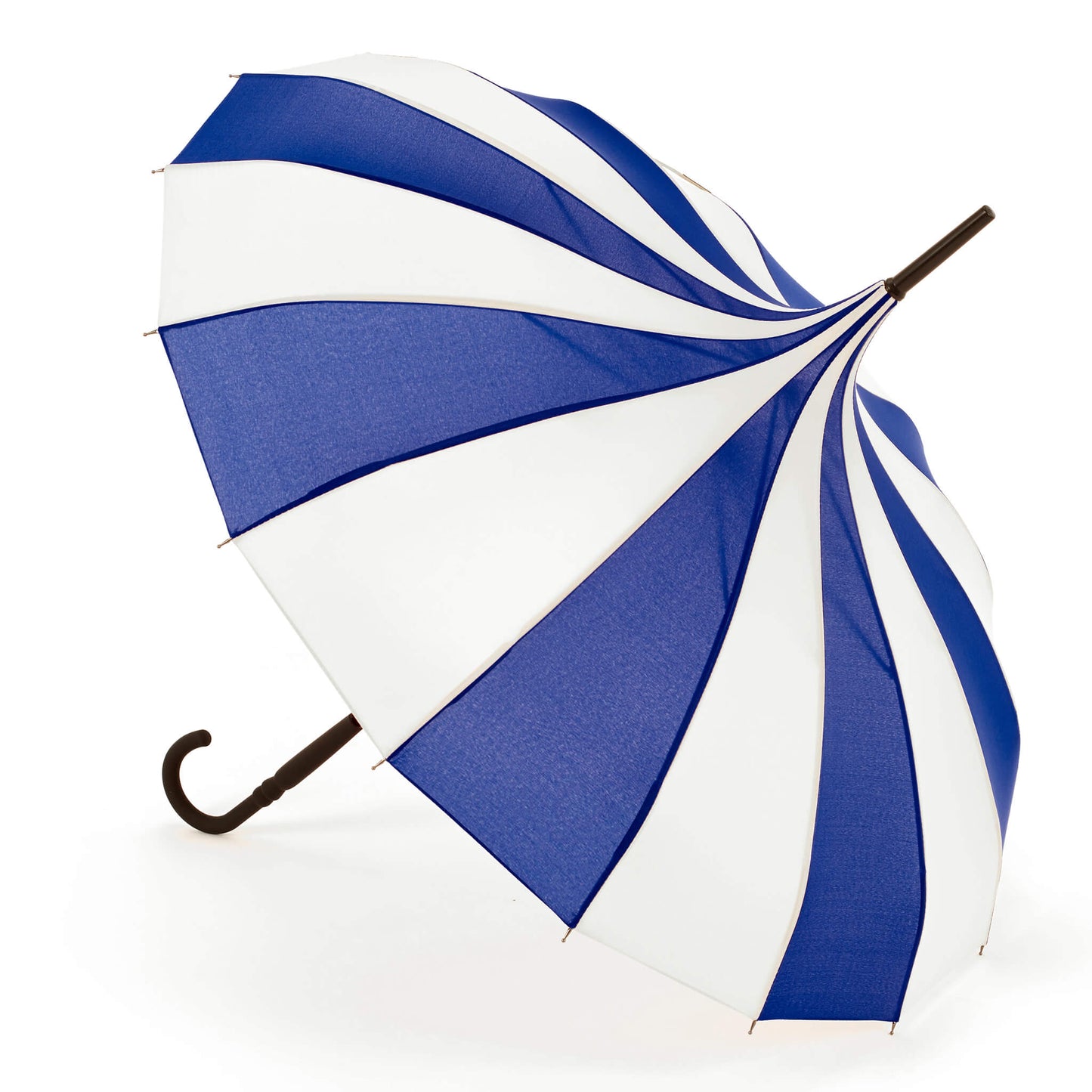 Pagoda Umbrella in Blue and Cream