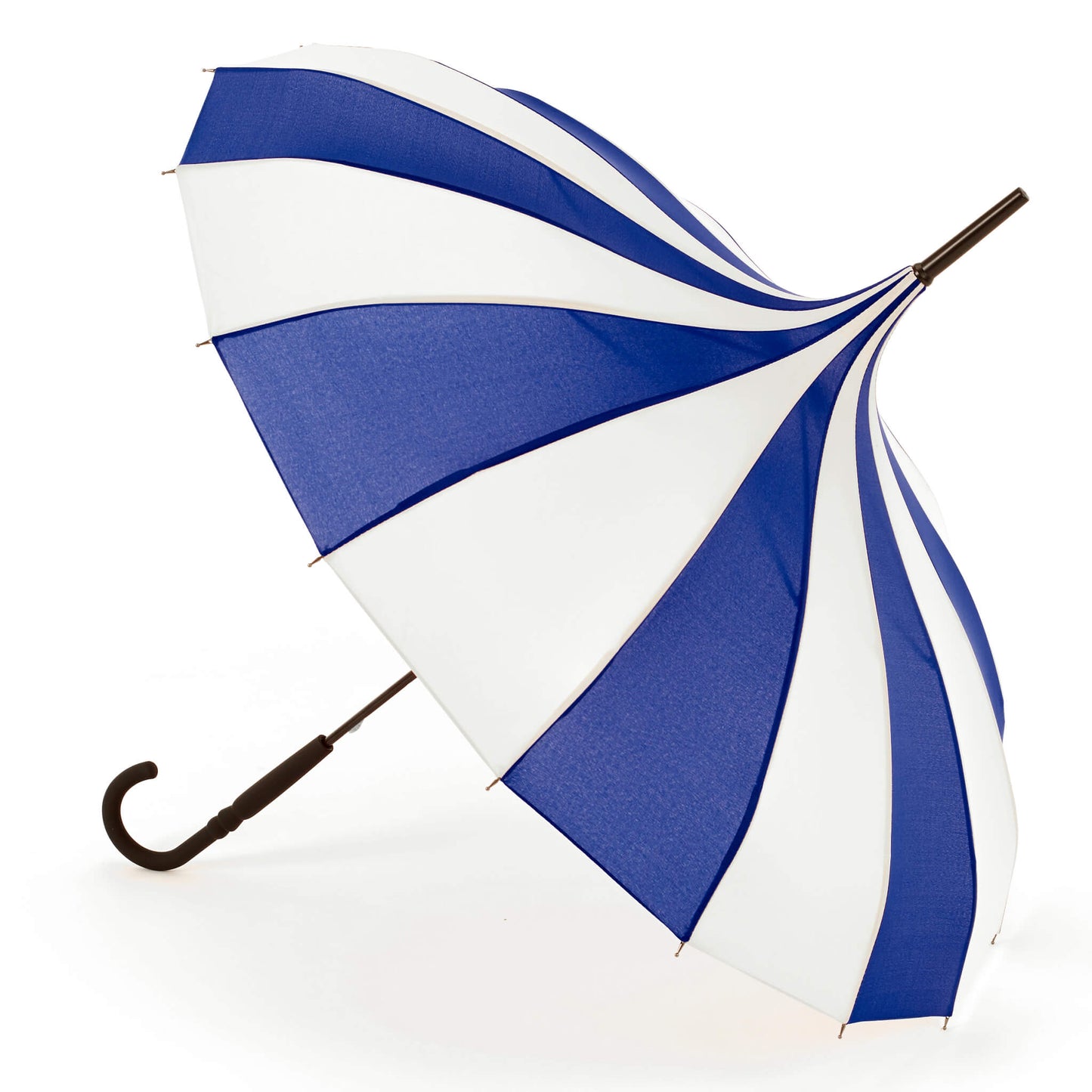 Pagoda Umbrella in Blue and Cream
