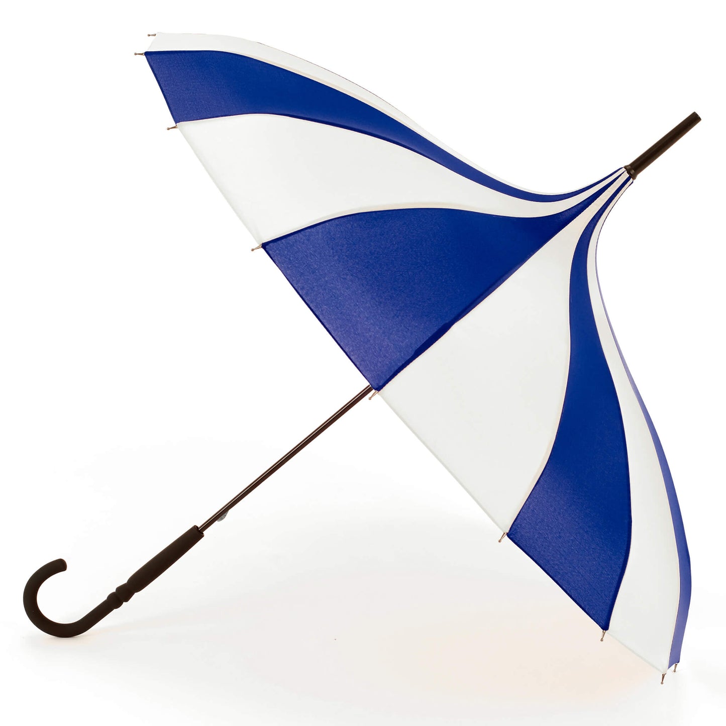 Pagoda Umbrella in Blue and Cream