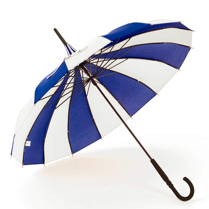 Pagoda Umbrella in Blue and Cream