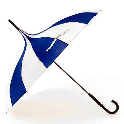 Pagoda Umbrella in Blue and Cream