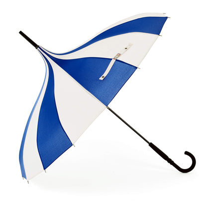 Pagoda Umbrella in Blue and Cream