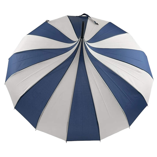 Pagoda Umbrella in Navy and Cream
