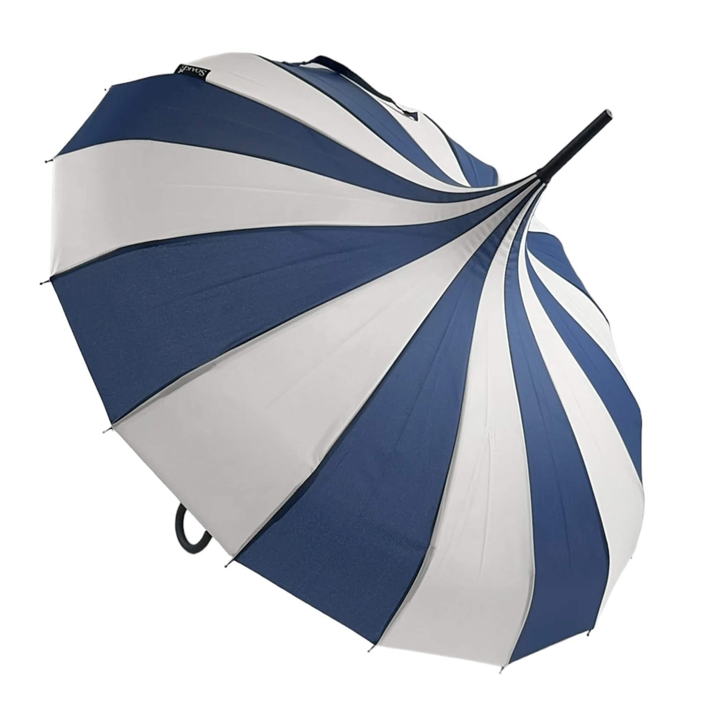 Pagoda Umbrella in Navy and Cream