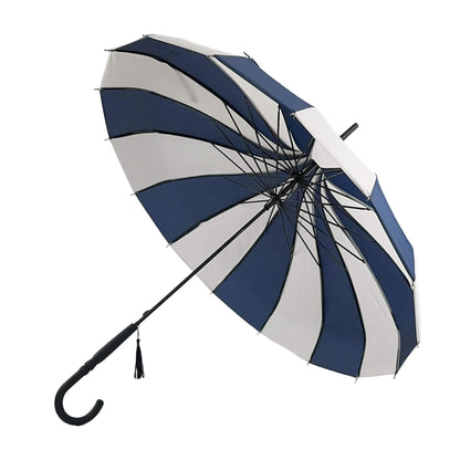 Pagoda Umbrella in Navy and Cream