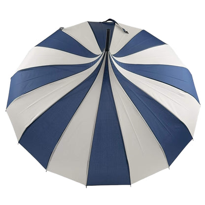 Pagoda Umbrella Light in Navy and Cream