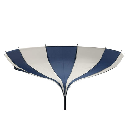 Pagoda Umbrella Light in Navy and Cream