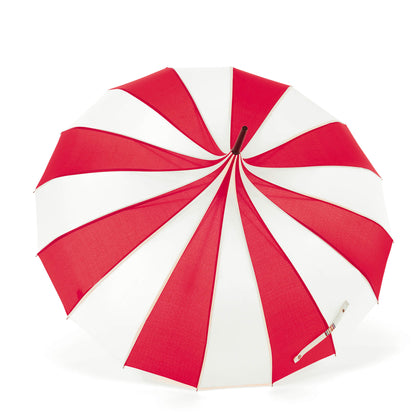 Pagoda Umbrella in Red and Cream