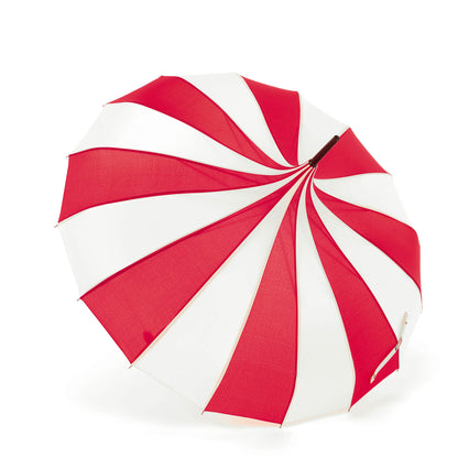 Pagoda Umbrella in Red and Cream