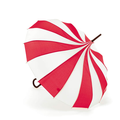 Pagoda Umbrella in Red and Cream