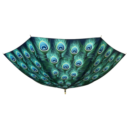Storm King Nature Umbrella Light Green Peacock Feather