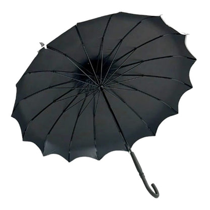 Polka Dot Pagoda Umbrella in Black