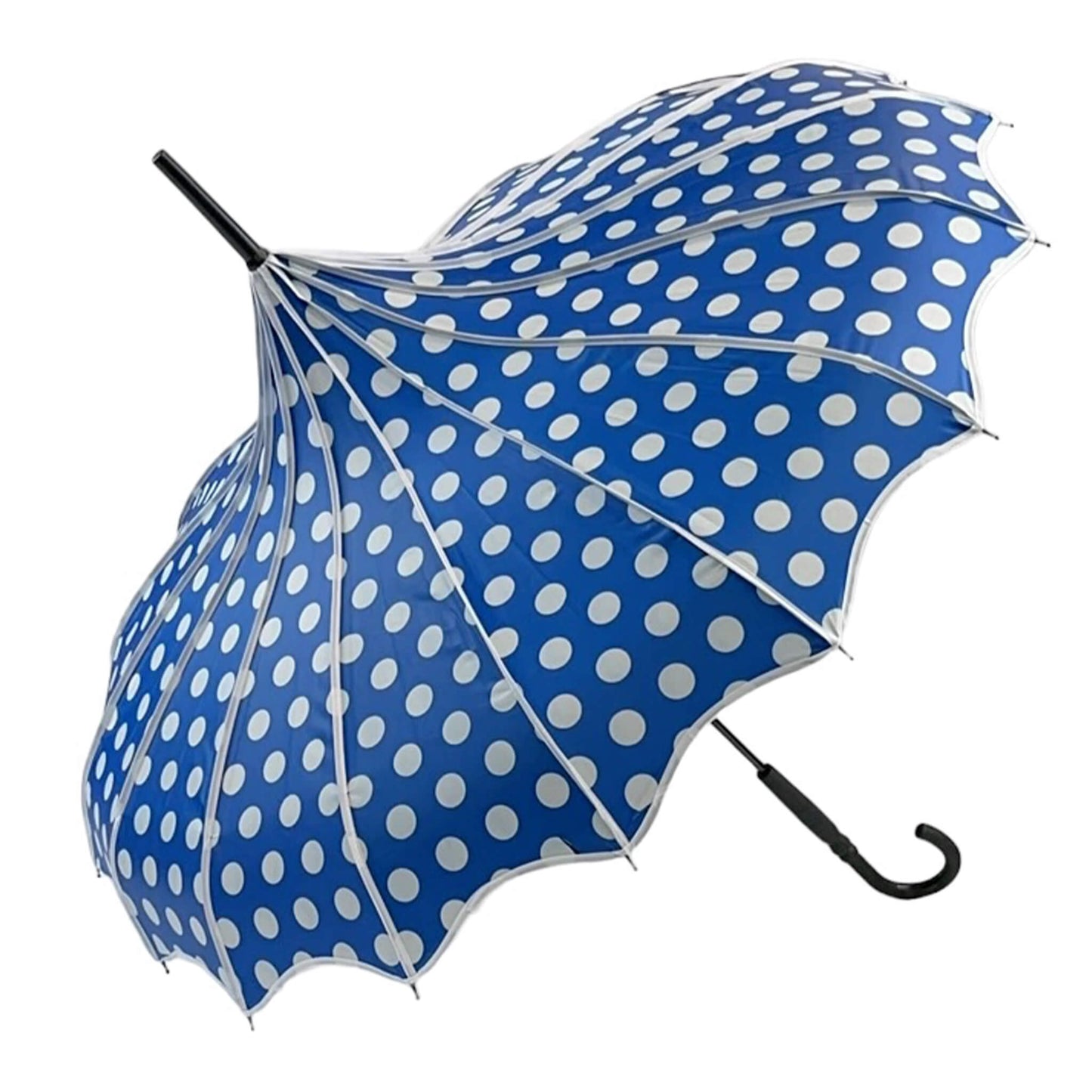 Polka Dot Pagoda Umbrella in Blue