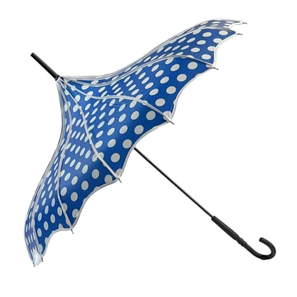Polka Dot Pagoda Umbrella in Blue