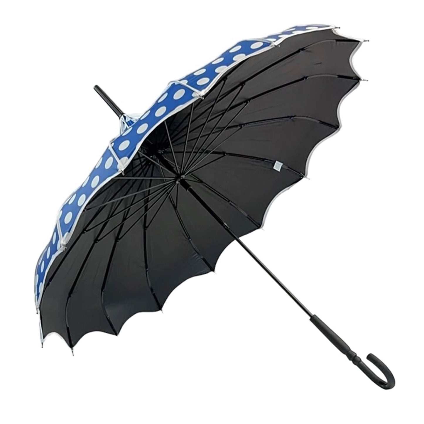Polka Dot Pagoda Umbrella in Blue