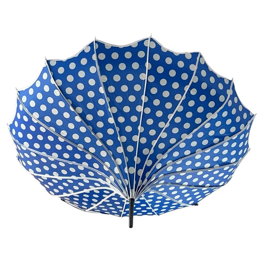 Polka Dot Pagoda Umbrella Light in Blue