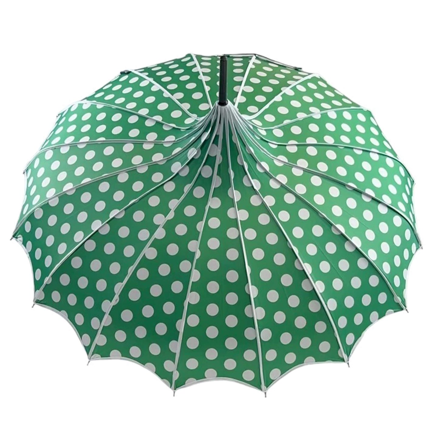 Polka Dot Pagoda Umbrella in Green