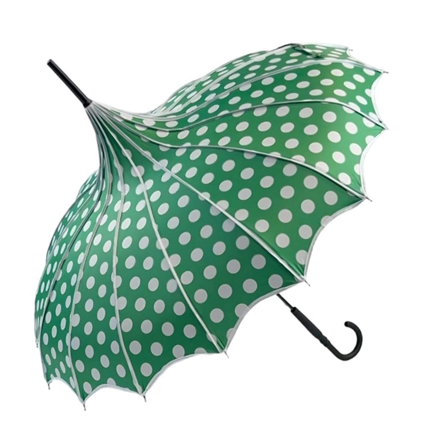 Polka Dot Pagoda Umbrella in Green