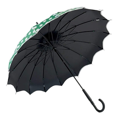 Polka Dot Pagoda Umbrella in Green