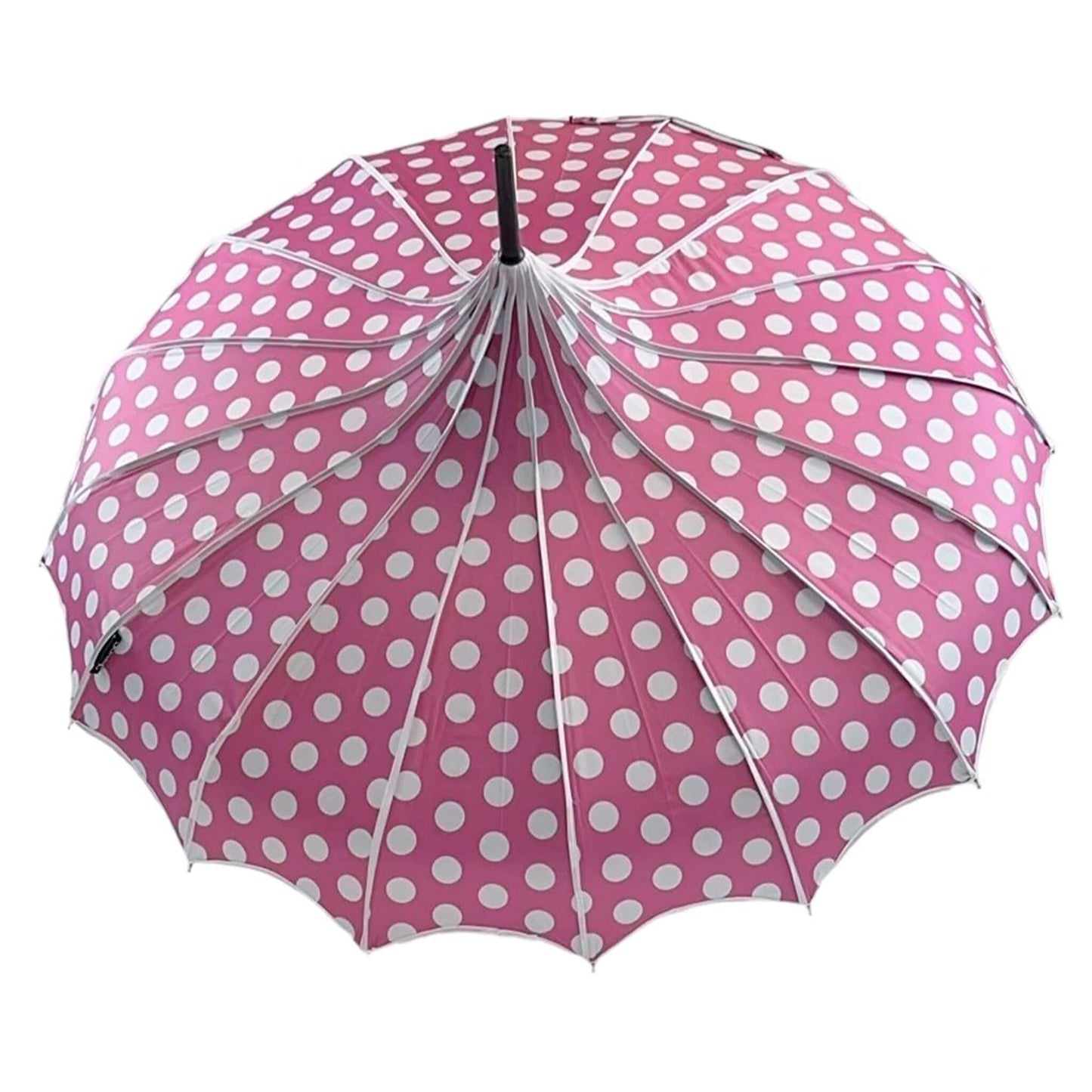 Polka Dot Pagoda Umbrella in Pink