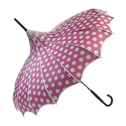 Polka Dot Pagoda Umbrella in Pink