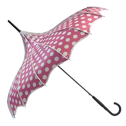 Polka Dot Pagoda Umbrella in Pink