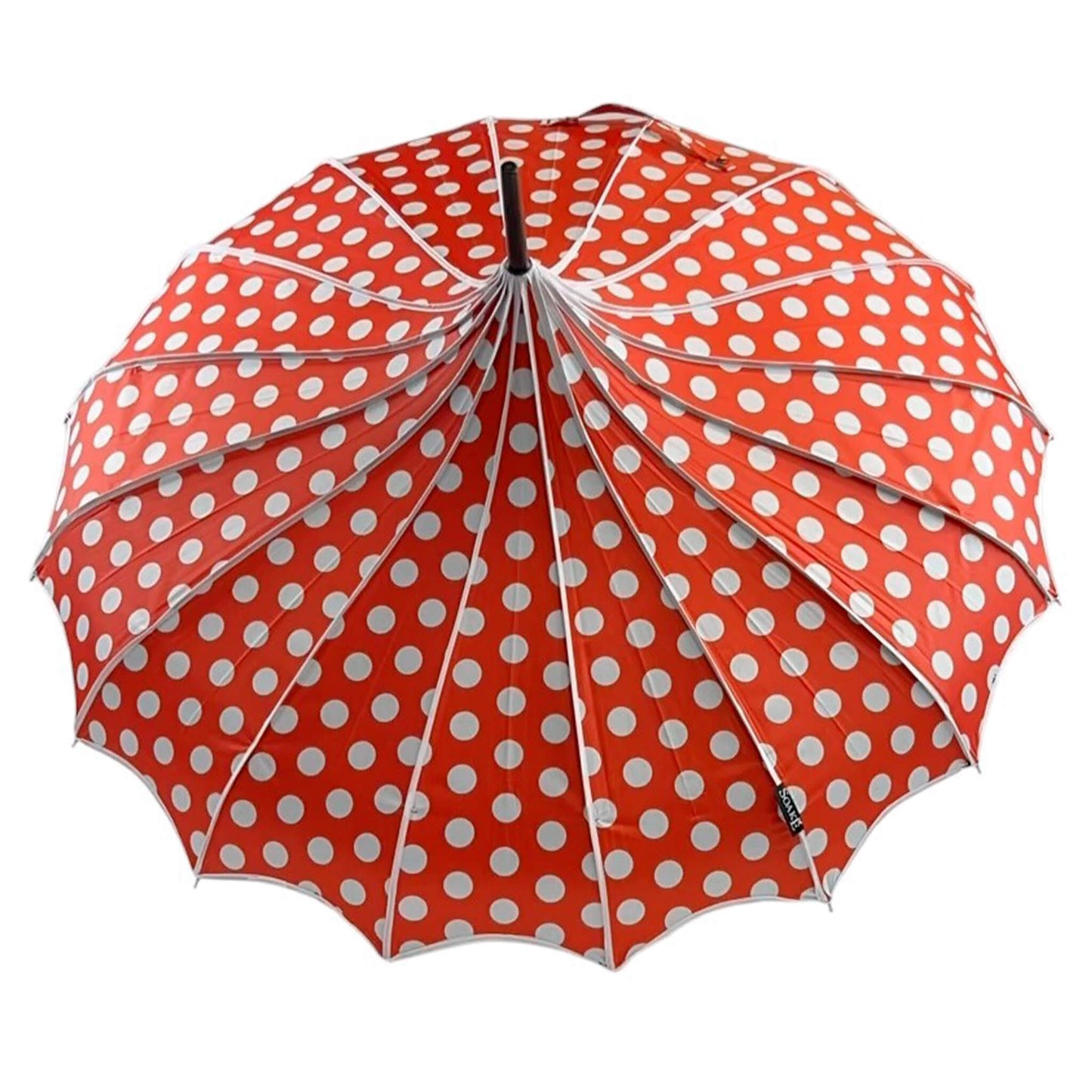 Polka Dot Pagoda Umbrella in Red