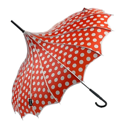 Polka Dot Pagoda Umbrella in Red
