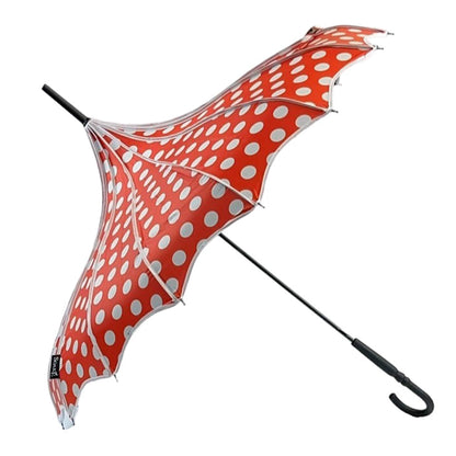 Polka Dot Pagoda Umbrella in Red