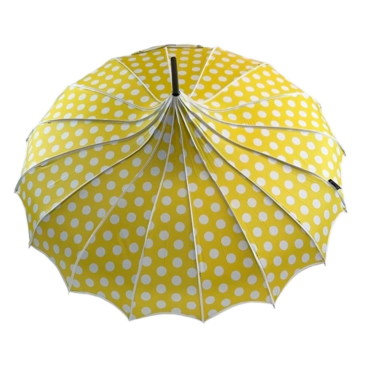 Polka Dot Pagoda Umbrella in Yellow