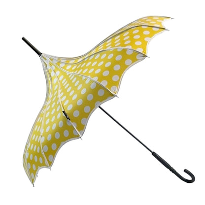 Polka Dot Pagoda Umbrella in Yellow