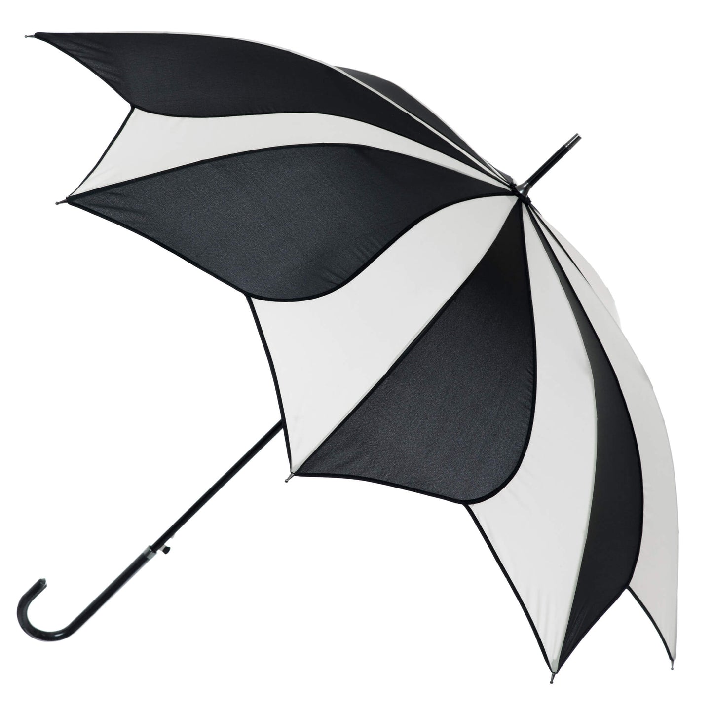 Swirl Umbrella in Black and Cream
