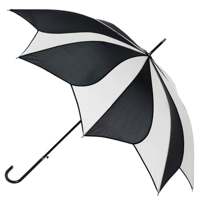 Swirl Umbrella in Black and Cream